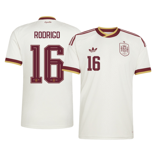 RODRIGO #16 Espanha Fora Copa do Mundo Camisa 2026 Branco