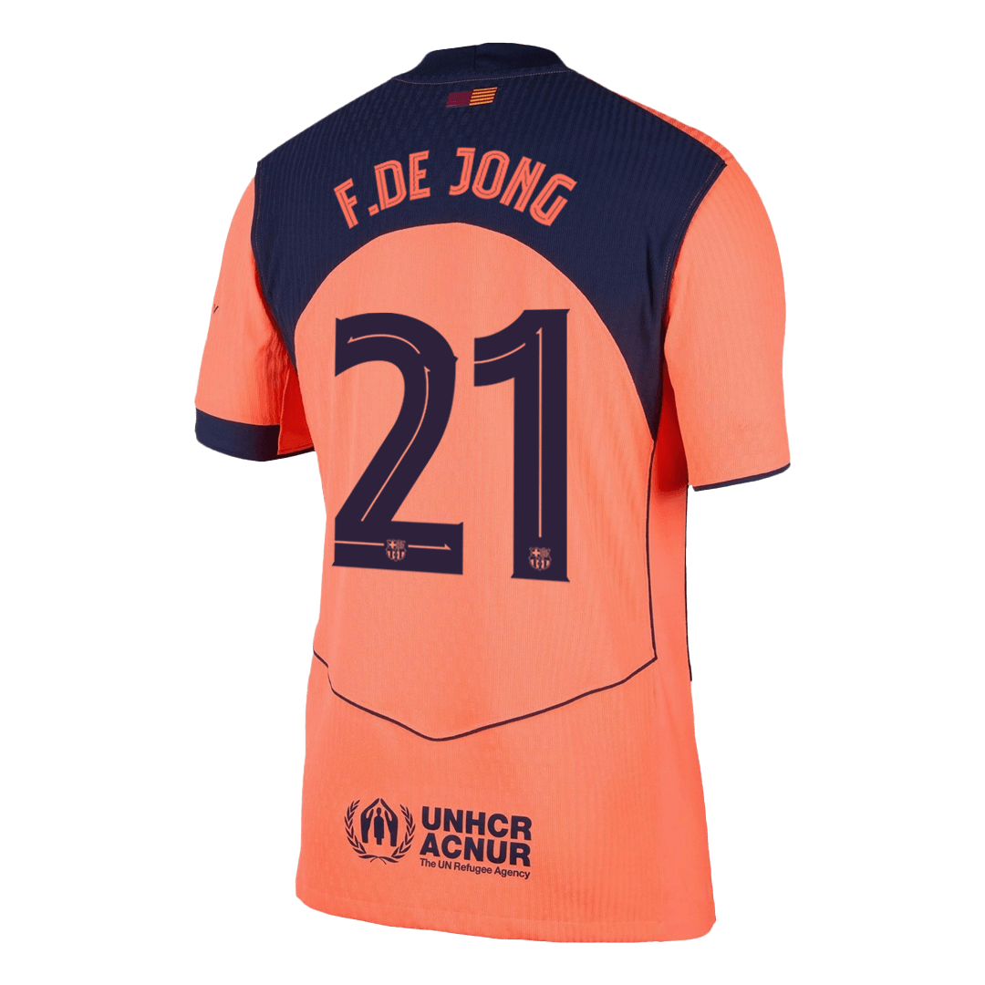 Jogadoras F.DE JONG #21 Barcelona Fora Terceira UCL Futebol Camisas 2025/26