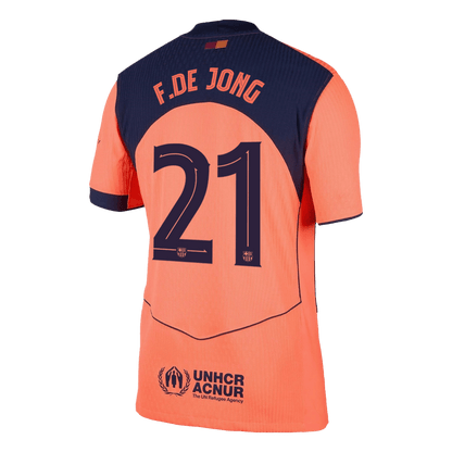 Jogadoras F.DE JONG #21 Barcelona Fora Terceira UCL Futebol Camisas 2025/26