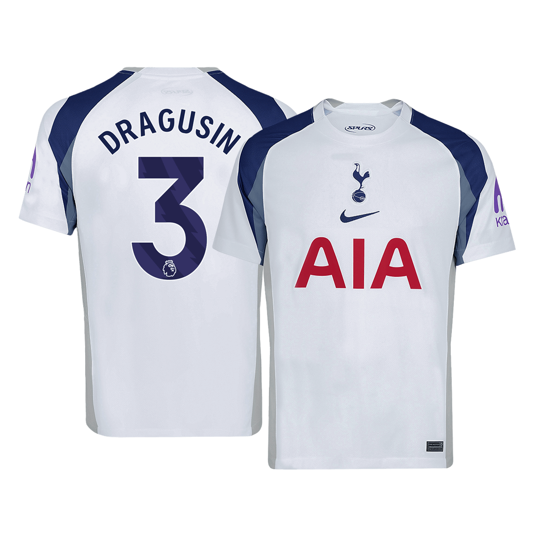 DRAGUSIN #3 Tottenham Hotspur Casa Camisa 2025/26 Branco camisola de futebol