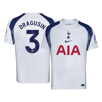 DRAGUSIN #3 Tottenham Hotspur Casa Camisa 2025/26 Branco camisola de futebol