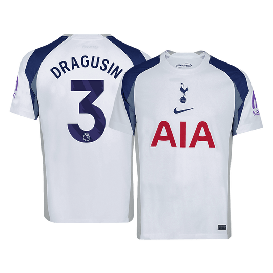 DRAGUSIN #3 Tottenham Hotspur Casa Camisa 2025/26 Branco camisola de futebol