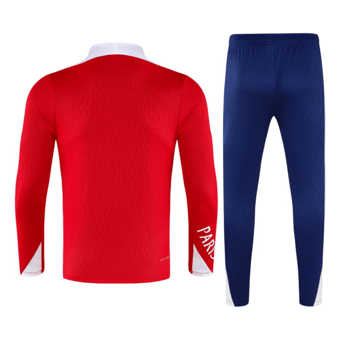 PSG Zíper Moletom Conjunto (Top+Calças) 2025/26 Vermelho