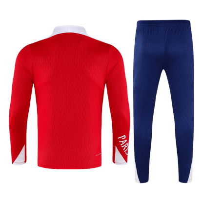 PSG Zíper Moletom Conjunto (Top+Calças) 2025/26 Vermelho