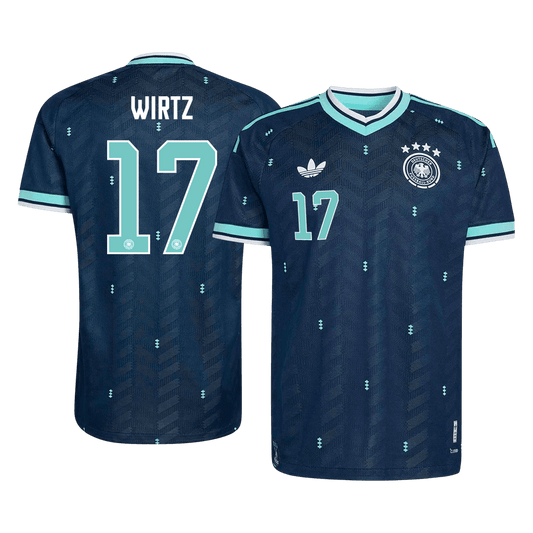 Versão do Jogador WIRTZ #17 Alemanha Fora Copa do Mundo Futebol Camisas 2026 Marinha