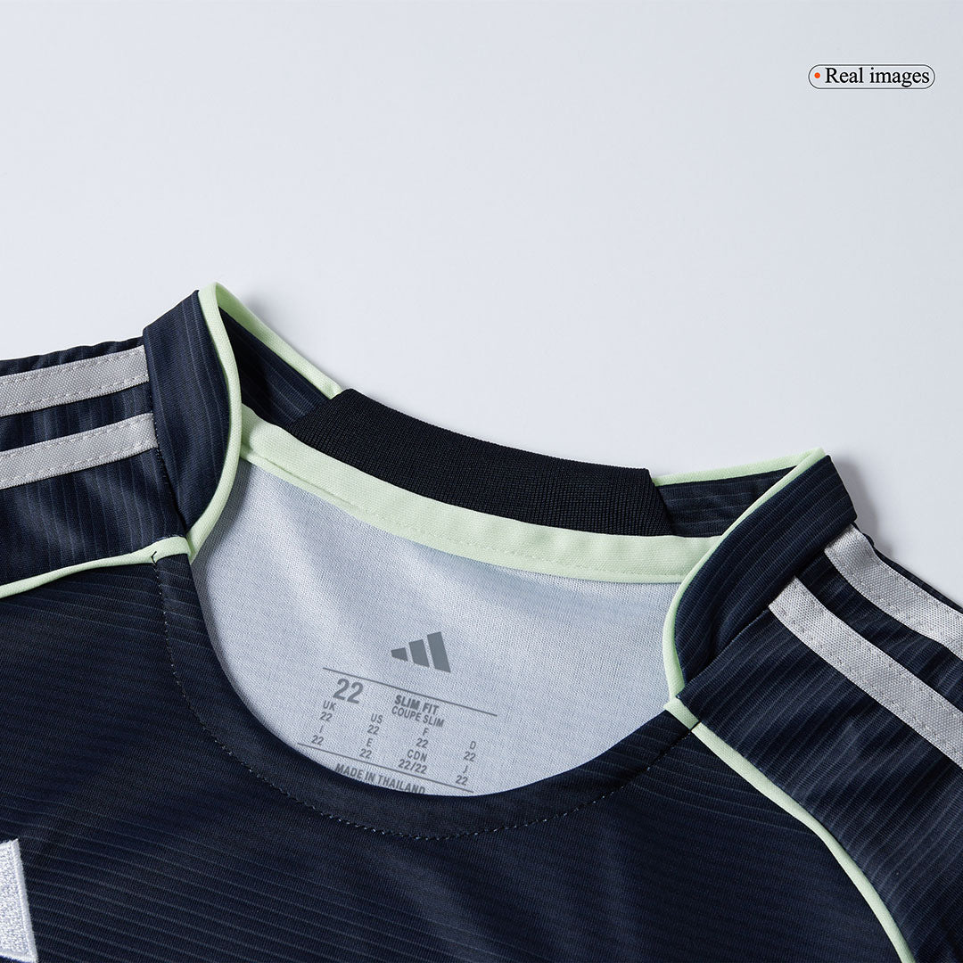 Infantil Real Madrid Fora Futebol Camisa Conjunto(Camisa+Calção) 2025/26 Azul&Marinho