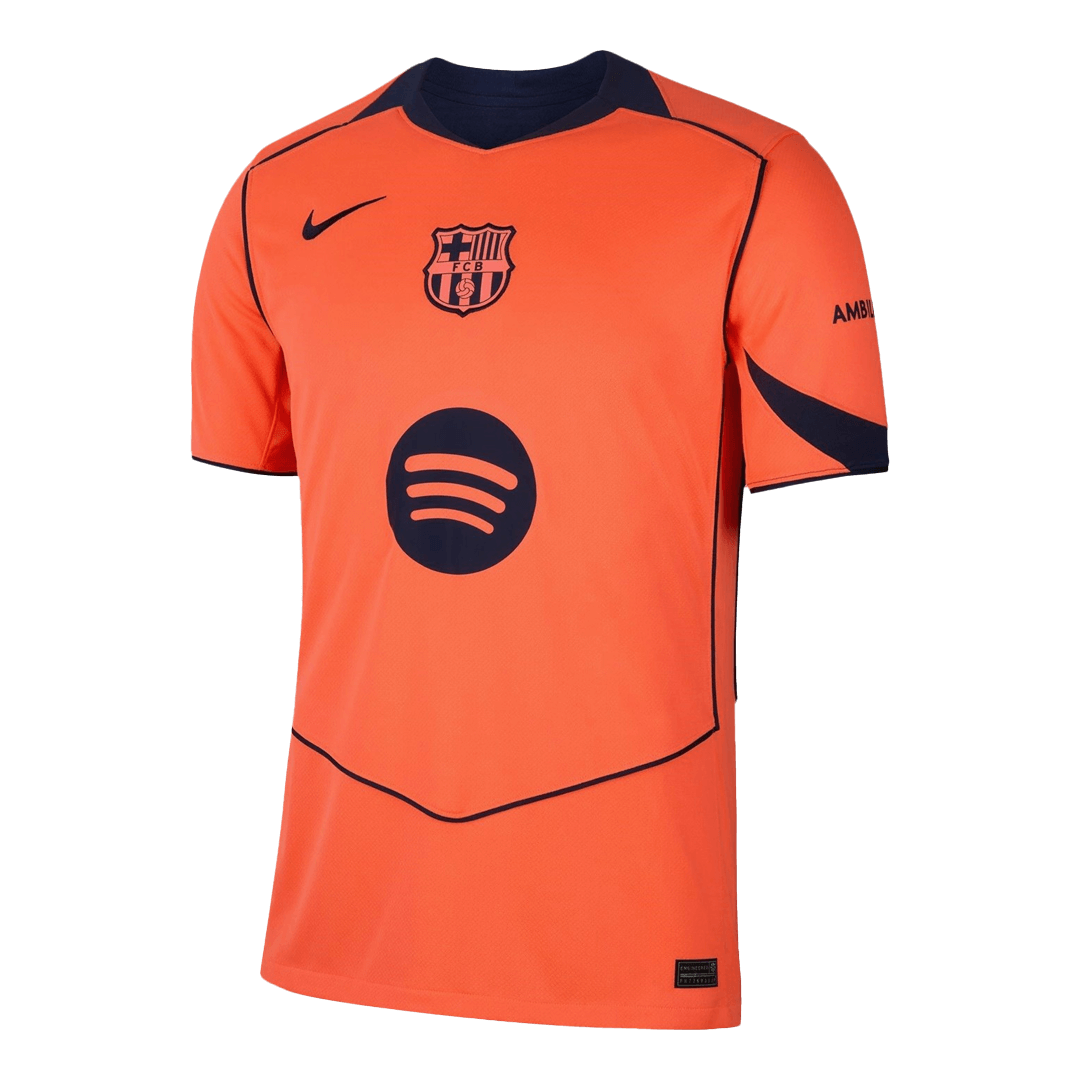 Barcelona Fora Terceira Camisa 2025/26- Laranja camisola de futebol