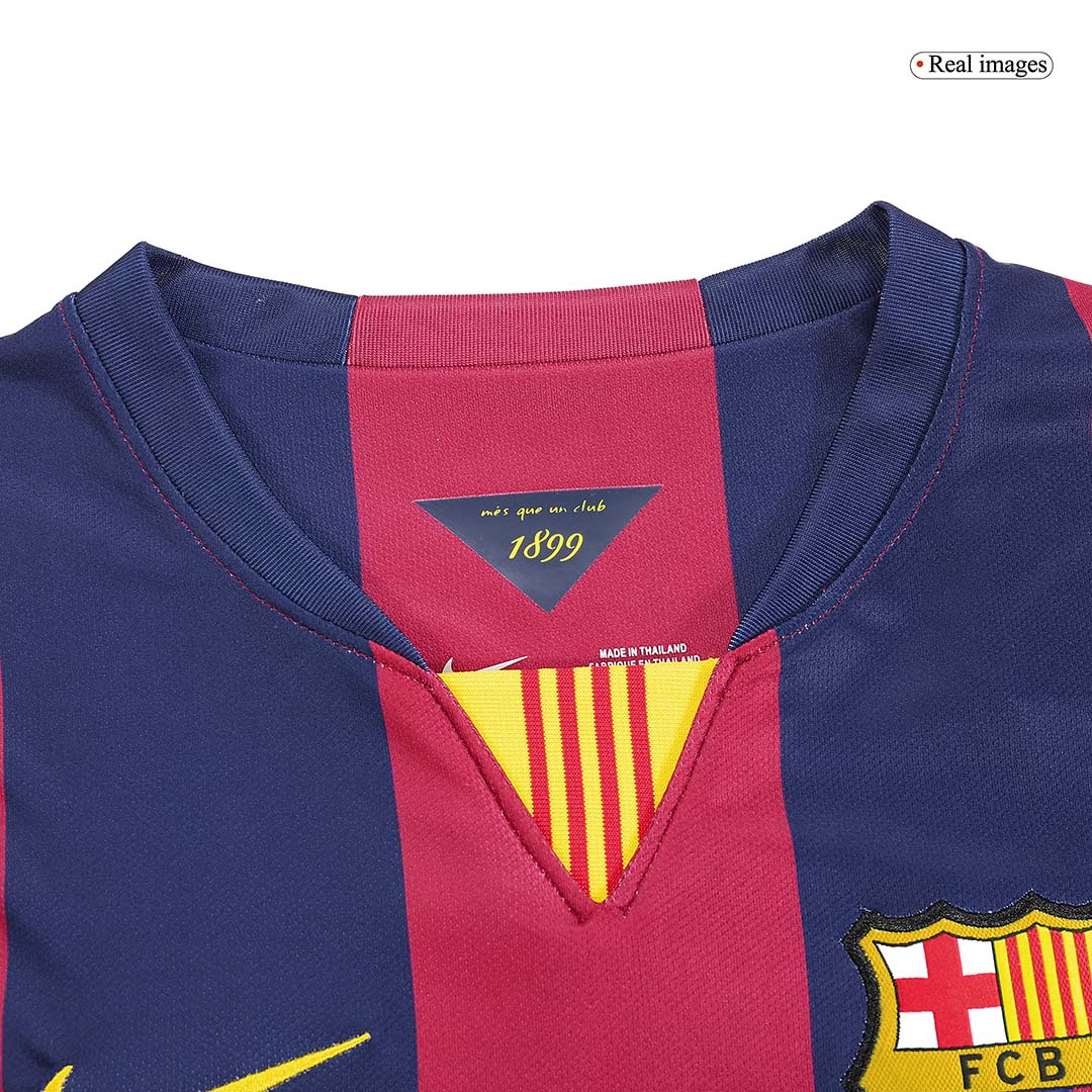 MESSI #10 Barcelona Camisola Retro Casa Manga Comprida 2014/15