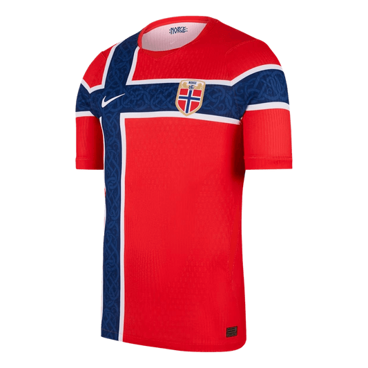 Versão do Jogador Noruega Casa Copa do Mundo Futebol Camisas 2026 Vermelho