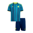 Colômbia Infantil  Fora Copa do Mundo Futebol Camisa Conjunto (Camisa+Shorts) 2026 Azul