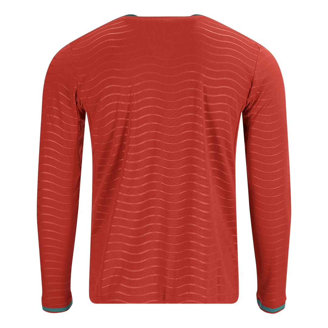 Versão do Jogador Portugal Casa Manga comprida Camisa 2026 Vermelho