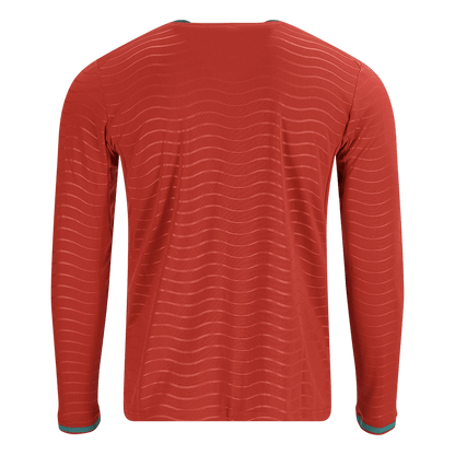 Versão do Jogador Portugal Casa Manga comprida Camisa 2026 Vermelho