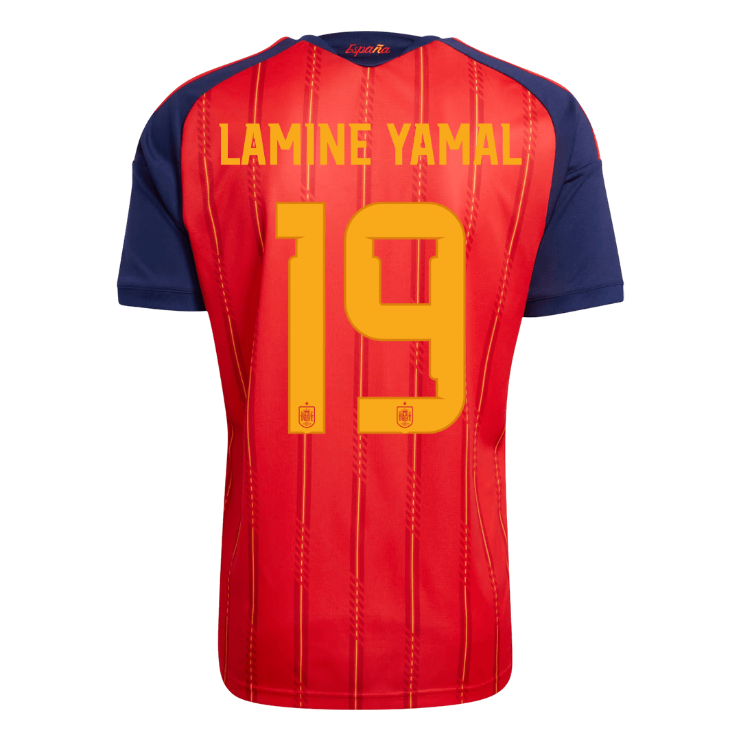 【Super Qualidade】LAMINE YAMAL #19 Espanha
 Casa Futebol Camisa 2026 Vermelho