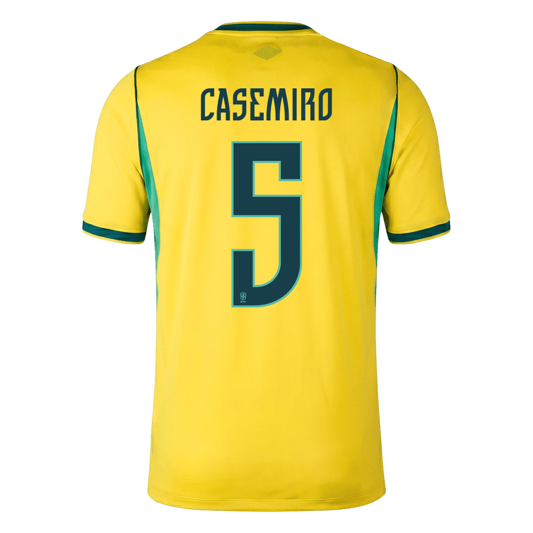 CASEMIRO #5 Brasil Casa Copa do Mundo Camisa 2026 Amarelo
