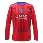 PSG Terceira Manga comprida Camisa 2025/26 Vermelho