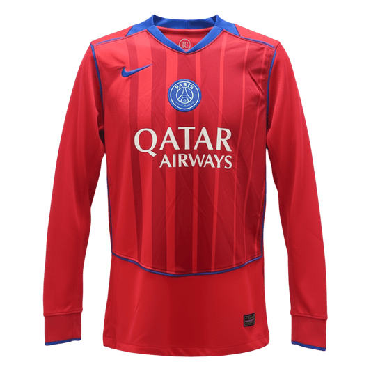 PSG Terceira Manga comprida Camisa 2025/26 Vermelho camisola de futebol