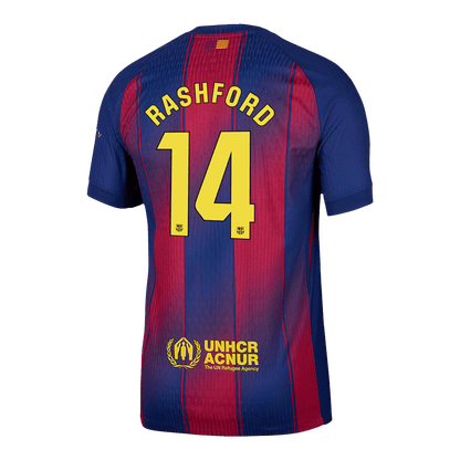 Jogador RASHFORD #14 Barcelona Casa Futebol Camisas 2025/26