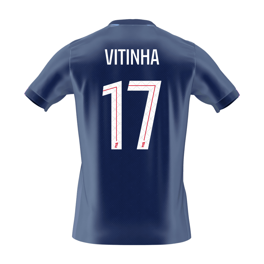 【Super Qualidade】VITINHA #17 PSG
 Casa Futebol Camisa 2025/26 Marinha