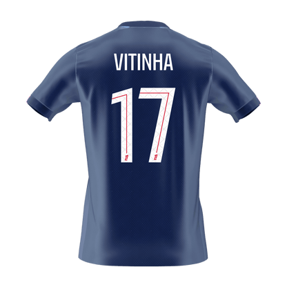 【Super Qualidade】VITINHA #17 PSG
 Casa Futebol Camisa 2025/26 Marinha
