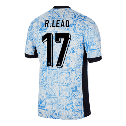 Camisola de futebol R.LEAO #17 Portugal Fora Camisola personalizada
