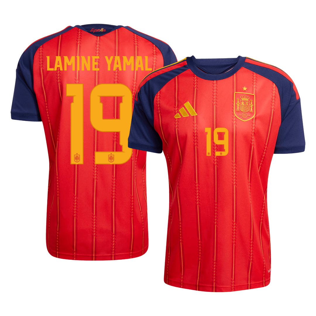 【Super Qualidade】LAMINE YAMAL #19 Espanha
 Casa Futebol Camisa 2026 Vermelho