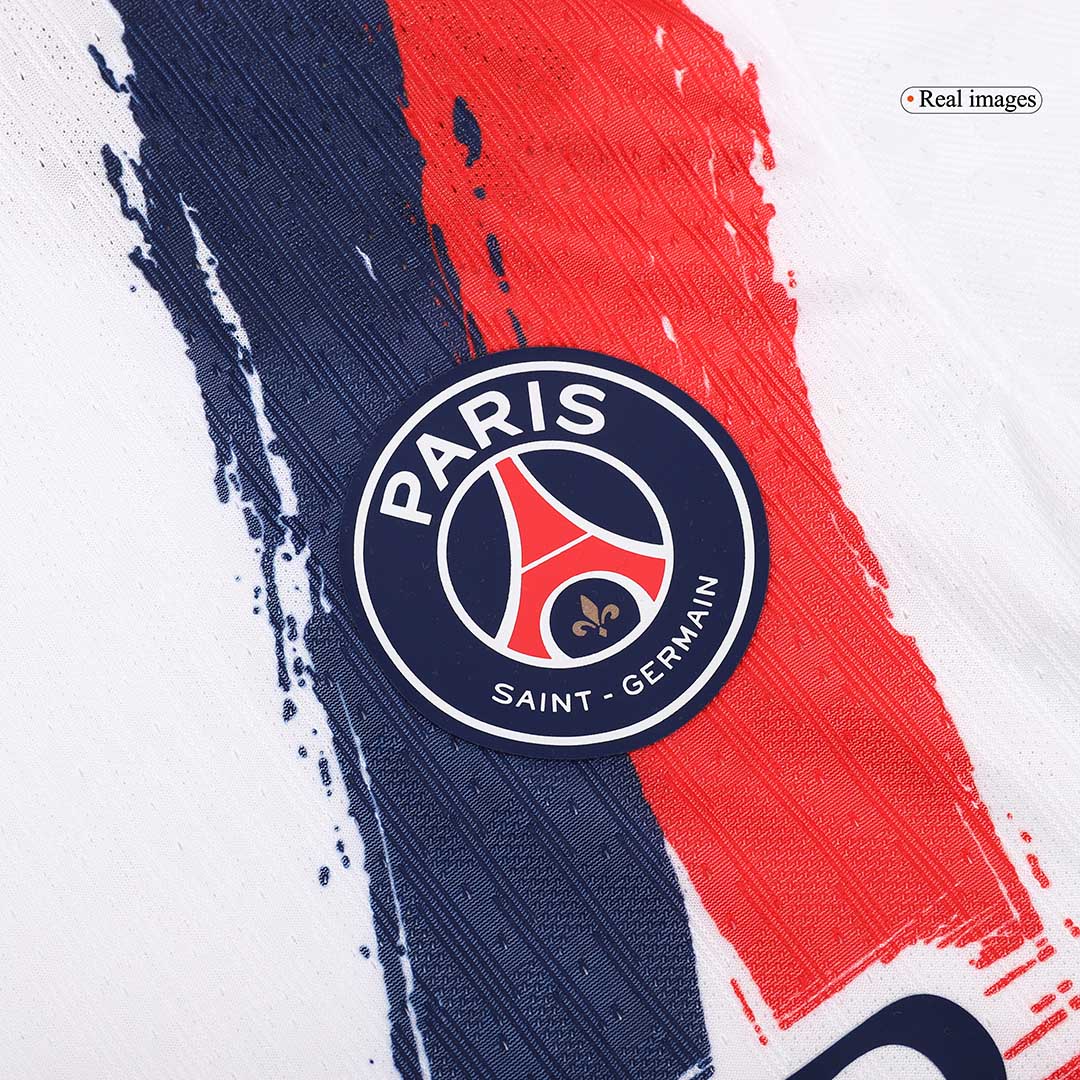 Jogador HAKIMI #2 PSG Fora Futebol Camisas 2025/26 Branco