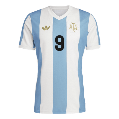 J.ALVAREZ #9 Argentina Camisola de futebol personalizada 50th aniversário