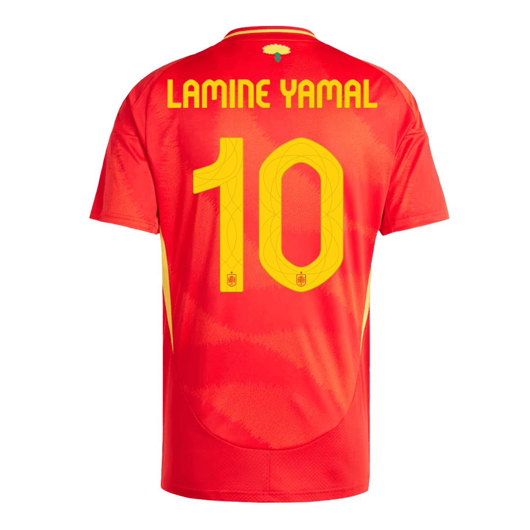 Camisola Espanha Personalizada LAMINE YAMAL #10 Camisola de Futebol Home 2025/26