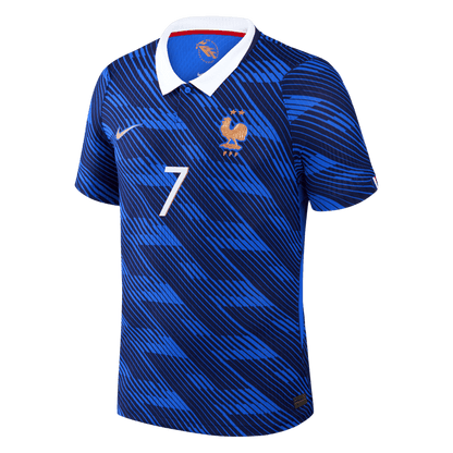 Versão do Jogador DEMBELE #7 França Casa Copa do Mundo Futebol Camisas 2026 Azul