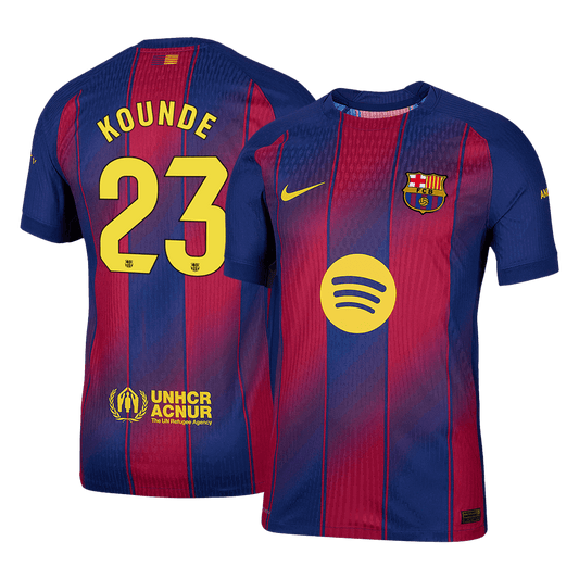 Jogador KOUNDE #23 Barcelona Casa Futebol Camisas 2025/26 camisola de futebol