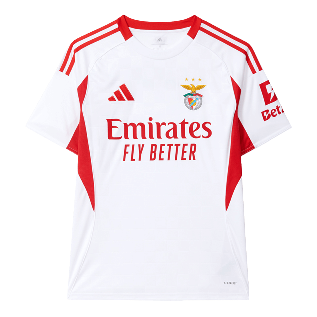 Benfica Fora Terceira Camisa 2025/26- Branco camisola de futebol