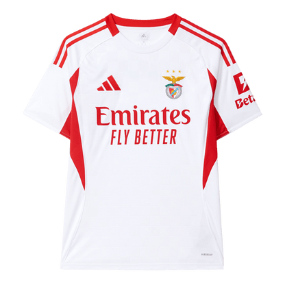 Benfica Fora Terceira Camisa 2025/26- Branco camisola de futebol