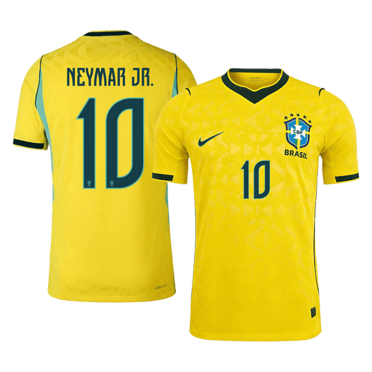 Versão do Jogador NEYMAR JR. #10 Brasil Casa Copa do Mundo Futebol Camisas 2026 Amarelo