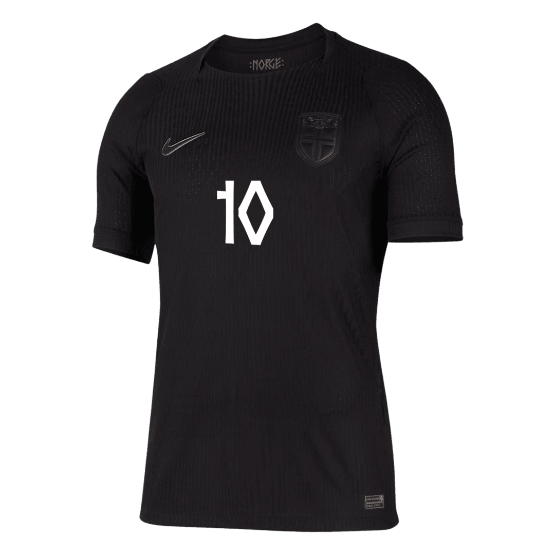 Versão do Jogador ØDEGAARD #10 Noruega Fora Copa do Mundo Futebol Camisas 2026 Preto