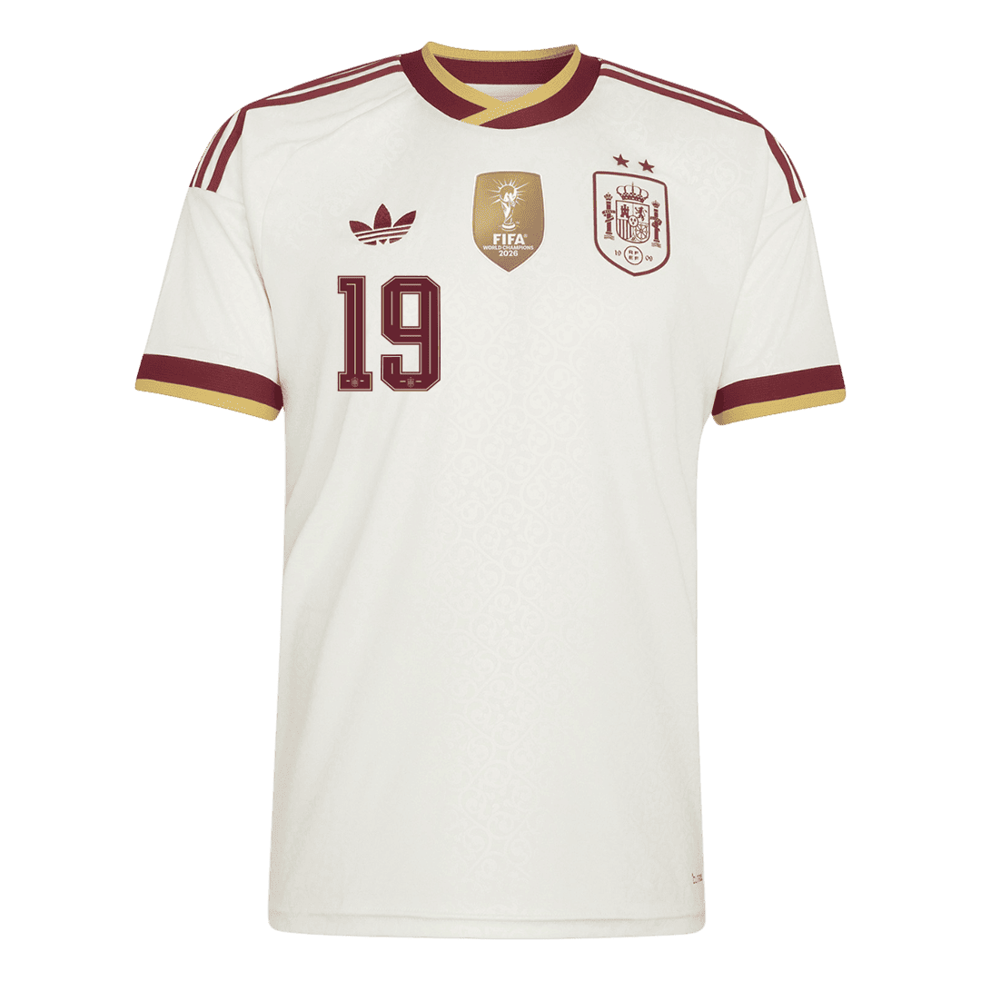 LAMINE YAMAL #19 Spain Fora Copa do Mundo Camisa 2026 Branco