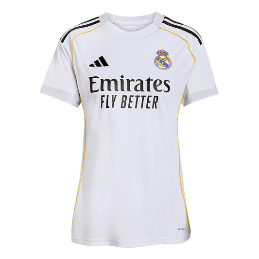 Mulheres Real Madrid Casa Futebol Camisa 2025/26 Branco camisola de futebol