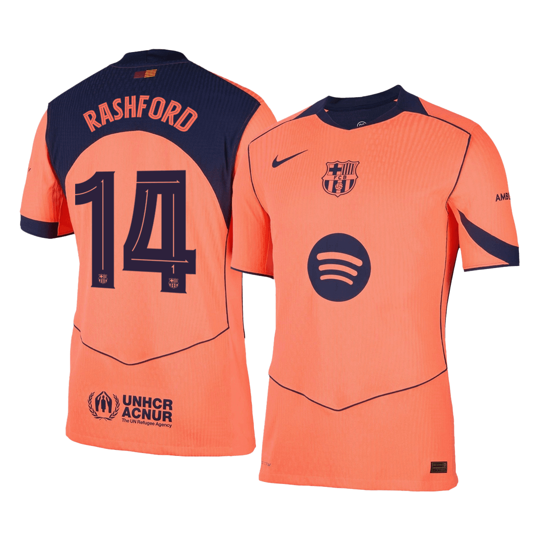 Jogadoras RASHFORD #14 Barcelona Fora Terceira UCL Futebol Camisas 2025/26 camisola de futebol