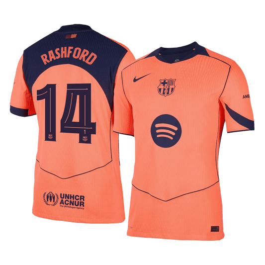 Jogadoras RASHFORD #14 Barcelona Fora Terceira UCL Futebol Camisas 2025/26 camisola de futebol