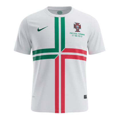 Retrô Portugal Fora Camisa 2012 Branco camisola de futebol 2025/26
