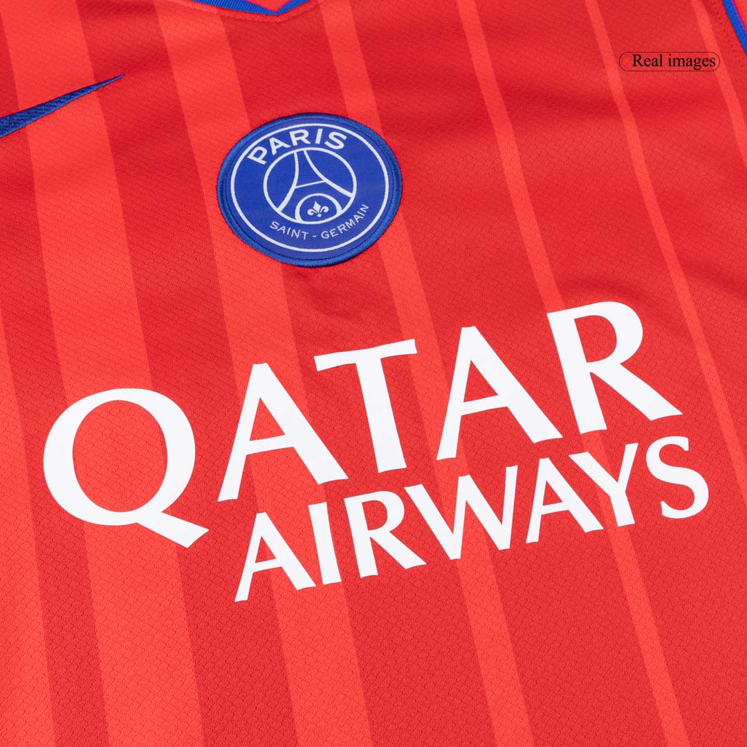 JOÃO NEVES #87 PSG Fora Terceira Camisa 2025/26 Vermelho