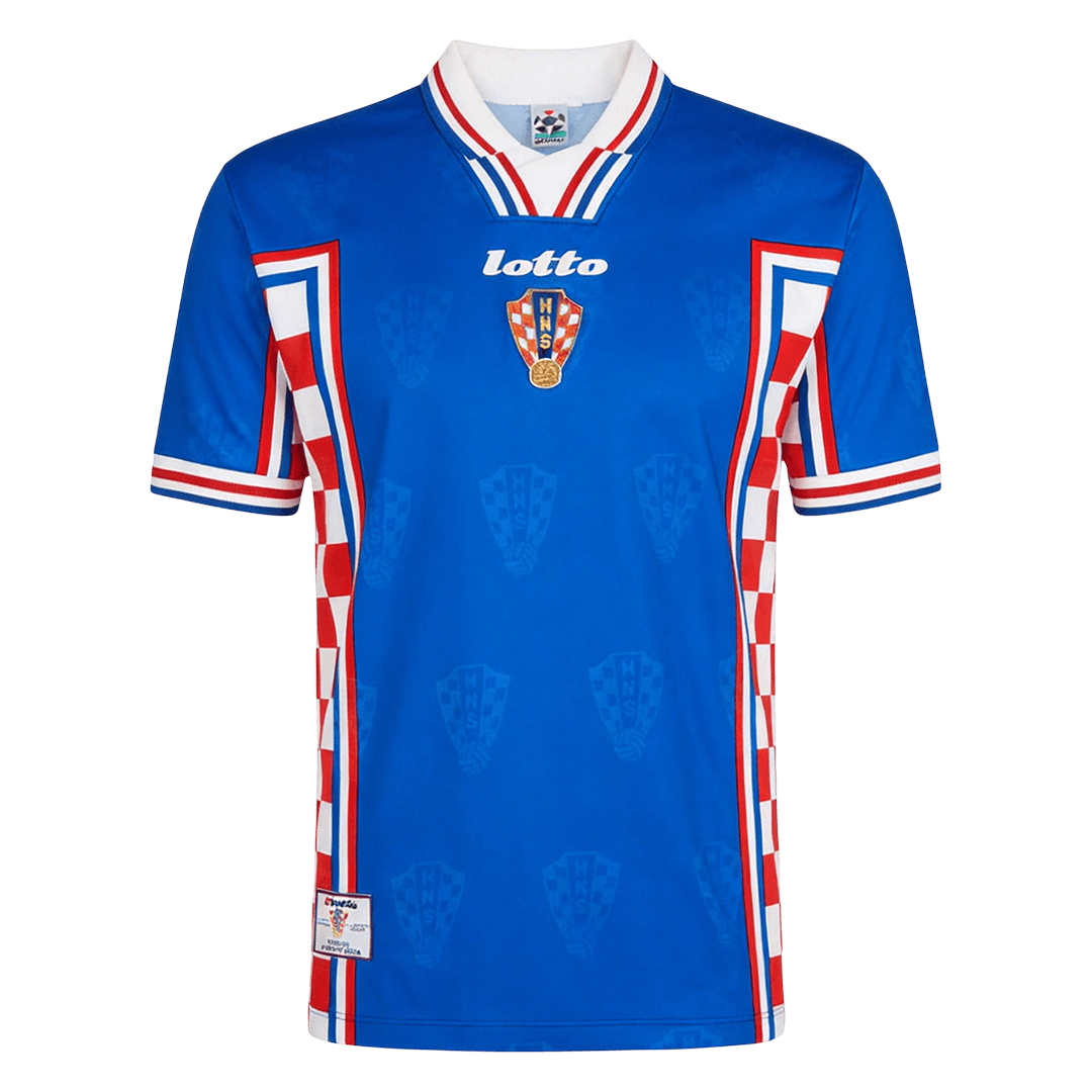 Retrô Croácia Fora Camisa 1998 Azul