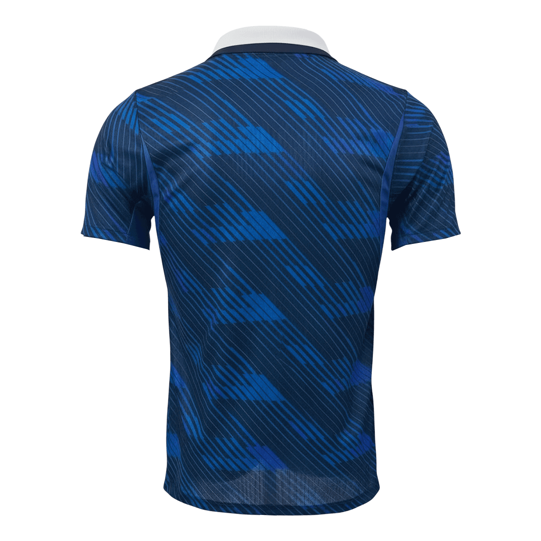 Versão do Jogador France Casa Copa do Mundo Futebol Camisas 2026 Azul - camisola de futebol para adeptos em