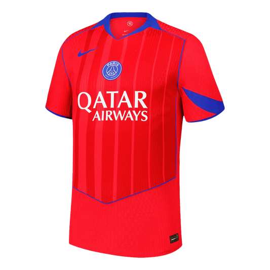 Jogador PSG Fora Terceira Futebol Camisas 2025/26 Vermelho camisola de futebol