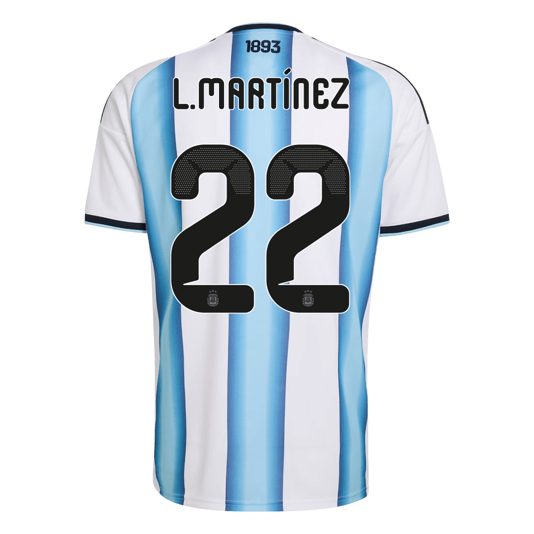 L.MARTÍNEZ #22 Argentina Casa Camisa 2026 - camisola de futebol para adeptos em Portugal