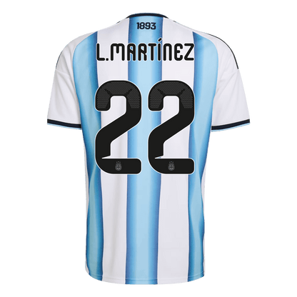 L.MARTÍNEZ #22 Argentina Casa Camisa 2026 - camisola de futebol para adeptos em Portugal