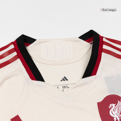 Jogador SZOBOSZLAI #8 Liverpool Fora Futebol Camisas 2025/26 Branco