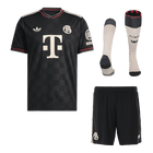 Bayern Munich Fora Terceira Camisa Conjunto(Camisa+Calções+Meias) 2025/26 Preto
