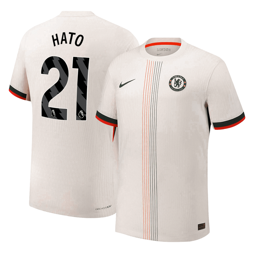 Jogador HATO #21 Chelsea Fora Futebol Camisas 2025/26 Branco camisola de futebol