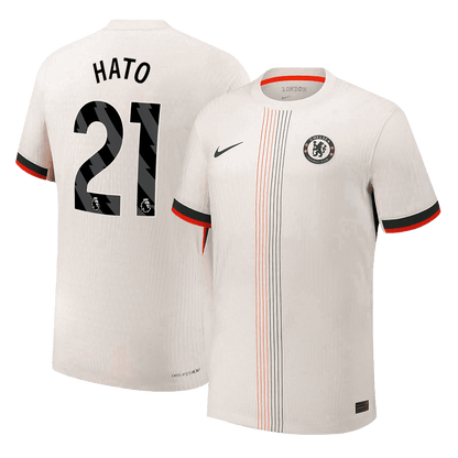 Jogador HATO #21 Chelsea Fora Futebol Camisas 2025/26 Branco camisola de futebol