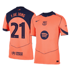 Jogadoras F.DE JONG #21 Barcelona Fora Terceira UCL Futebol Camisas 2025/26